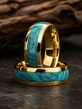 Gold and Turquoise Ring